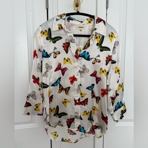L'AGENCE 100% Silk Butterfly Blouse